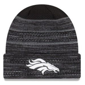 DENVER BRONCOS NEW ERA NFL FOOTBALL TD KNIT HAT CUFF BEANIE BLACK/WHITE GRAY NEW